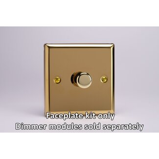 Varilight Classic 1-Gang Matrix Kit For Rotary Dimmers Matrix Victorian Brass Brass Knob