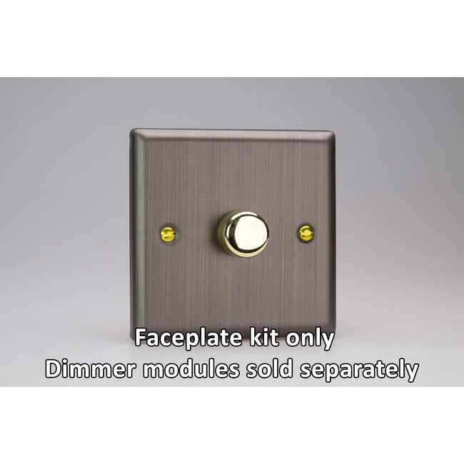 Varilight Urban 1-Gang Matrix Kit For Rotary Dimmers Matrix Antique Brass Matrix