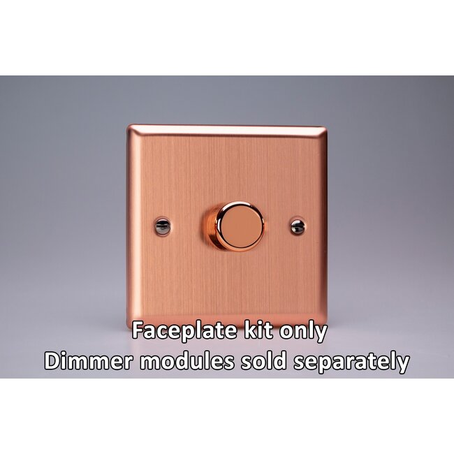 Varilight Urban 1-Gang Matrix Kit For Rotary Dimmers Matrix Brushed Copper Copper Knob
