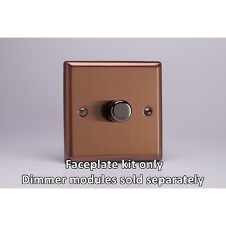 Varilight Urban 1-Gang Matrix Kit For Rotary Dimmers Matrix Brushed Bronze Iridium Knob