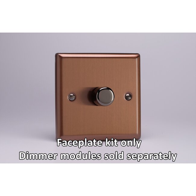 Varilight Urban 1-Gang Matrix Kit For Rotary Dimmers Matrix Brushed Bronze Iridium Knob