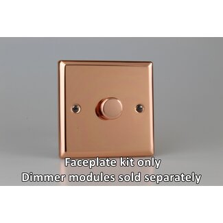 Varilight Urban 1-Gang Matrix Kit For Rotary Dimmers Matrix Polished Copper Polished Copper Knob