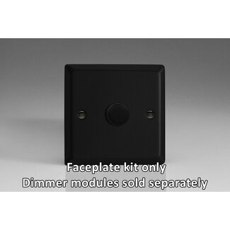 Varilight Urban 1-Gang Matrix Kit For Rotary Dimmers Matrix Matt Black Matt Black Knob