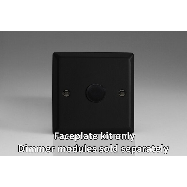 Varilight Urban 1-Gang Matrix Kit For Rotary Dimmers Matrix Matt Black Matt Black Knob