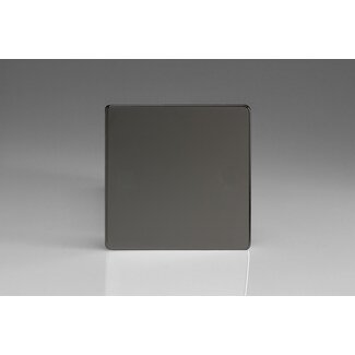 Varilight Screwless Single Blank Plate  Iridium