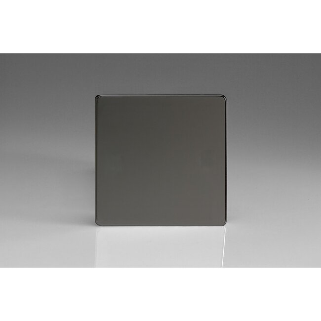 Varilight Screwless Single Blank Plate  Iridium