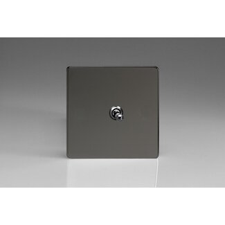 Varilight Screwless 1-Gang 10A 1- or 2-Way Toggle Switch Decorative Iridium Iridium Toggle