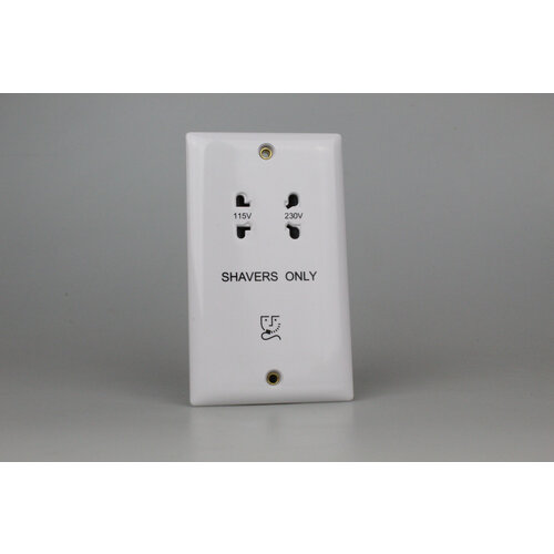 Varilight Value Dual Voltage Shaver Socket 230V/115V White Polar White White Insert Varilight Value Dual Voltage Shaver Socket 230V/115V White Polar White White Insert