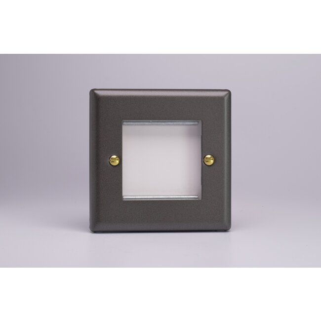 Varilight Vogue DataGrid Plate (2 Grid Spaces)  Slate