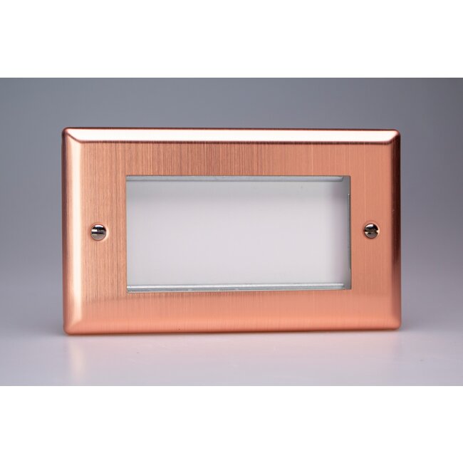 Varilight Urban DataGrid Twin Plate (4 Grid Spaces)  Brushed Copper