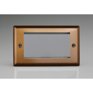Varilight Urban DataGrid Twin Plate (4 Grid Spaces)  Brushed Bronze
