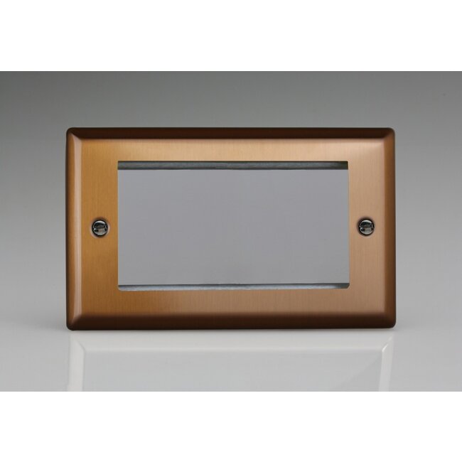 Varilight Urban DataGrid Twin Plate (4 Grid Spaces)  Brushed Bronze