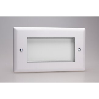 Varilight Urban DataGrid Twin Plate (4 Grid Spaces)  Chalk White
