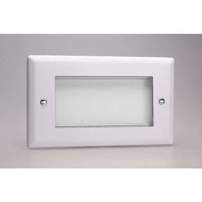 Varilight Urban DataGrid Twin Plate (4 Grid Spaces)  Chalk White