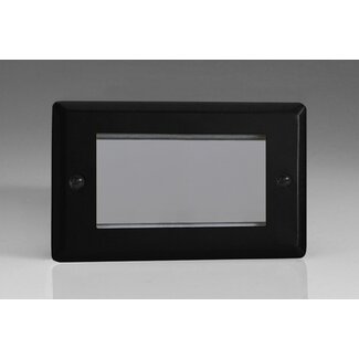 Varilight Urban/Vogue DataGrid Twin Plate (4 Grid Spaces)  Matt Black