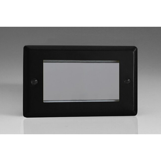 Varilight Urban/Vogue DataGrid Twin Plate (4 Grid Spaces)  Matt Black