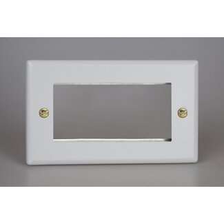 Varilight Vogue DataGrid Twin Plate (4 Grid Spaces)  Matt White