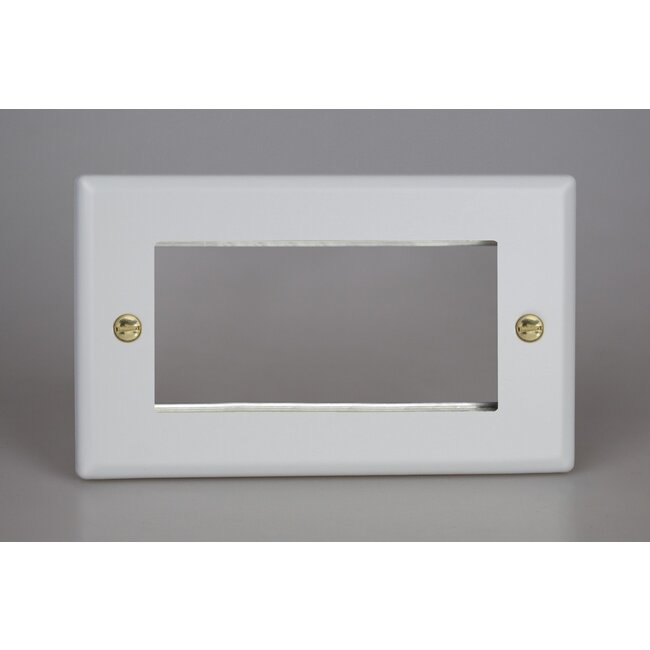 Varilight Vogue DataGrid Twin Plate (4 Grid Spaces)  Matt White