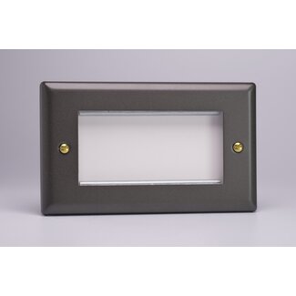 Varilight Vogue DataGrid Twin Plate (4 Grid Spaces)  Slate