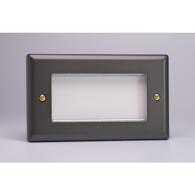 Varilight Vogue DataGrid Twin Plate (4 Grid Spaces)  Slate