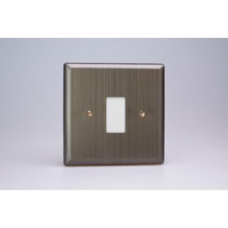 Varilight Urban 1-Gang PowerGrid Plate including Yoke (Single Plate)  Antique Brass