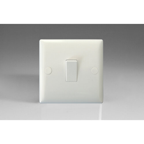 Varilight Value 1-Gang 10A 1-way Rocker Switch White Polar White White Rocker Varilight Value 1-Gang 10A 1-way Rocker Switch White Polar White White Rocker
