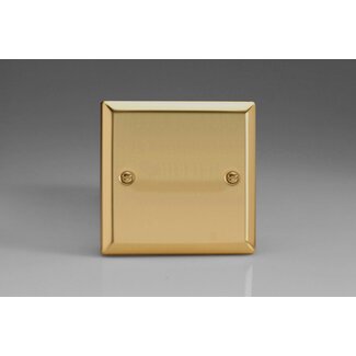 Varilight Classic Single Blank Plate  Victorian Brass