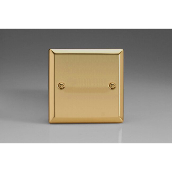 Varilight Classic Single Blank Plate  Victorian Brass