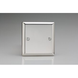 Varilight Classic Single Blank Plate  Mirror Chrome