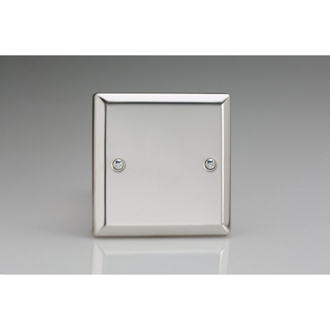 Varilight Classic Single Blank Plate  Mirror Chrome