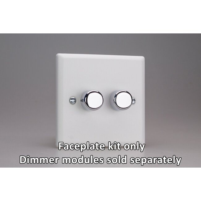 Varilight Urban 2-Gang Matrix Kit For Rotary Dimmers  Matrix Chalk White Matrix