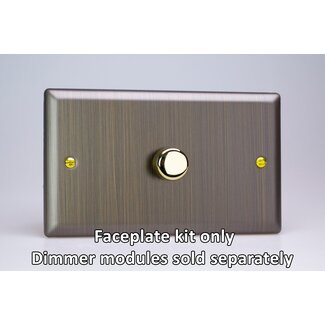 Varilight Urban 1-Gang Matrix Kit For Rotary Dimmers (Twin Plate)  Matrix Antique Brass Matrix