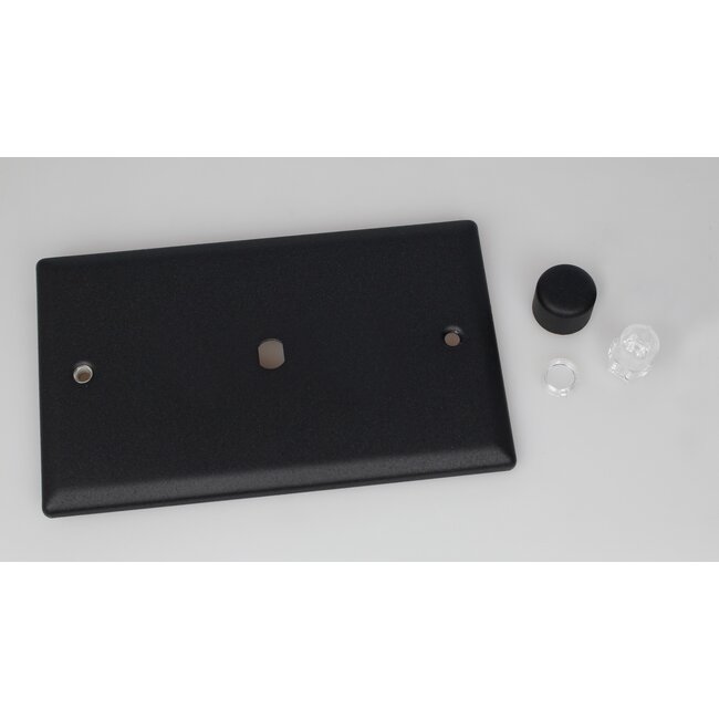 Varilight Urban 1-Gang Matrix Kit For Rotary Dimmers (Twin Plate)  Matrix Matt Black Matt Black Knob