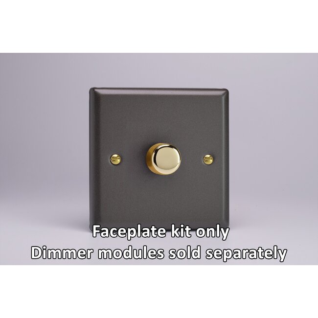 Varilight Vogue 1-Gang Matrix Kit For Rotary Dimmers (Twin Plate)  Matrix Slate Matrix