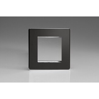 Varilight Screwless DataGrid Plate (2 Grid Spaces)  Premium Black