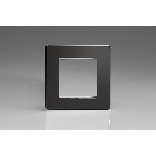 Varilight Screwless DataGrid Plate (2 Grid Spaces)  Premium Black