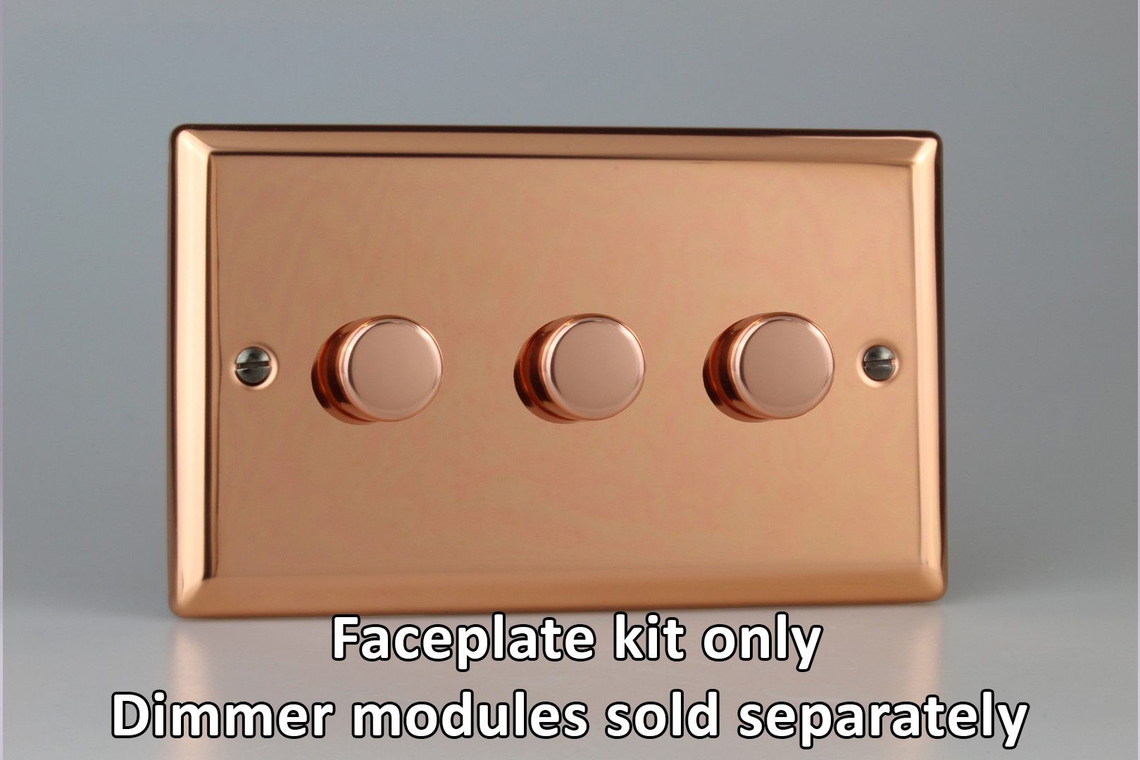 Varilight Urban 3Gang Matrix Kit For Rotary Dimmers (Twin Plate