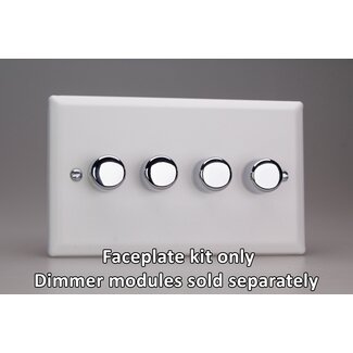 Varilight Urban 4-Gang Matrix Kit For Rotary Dimmers (Twin Plate)  Matrix Chalk White Matrix