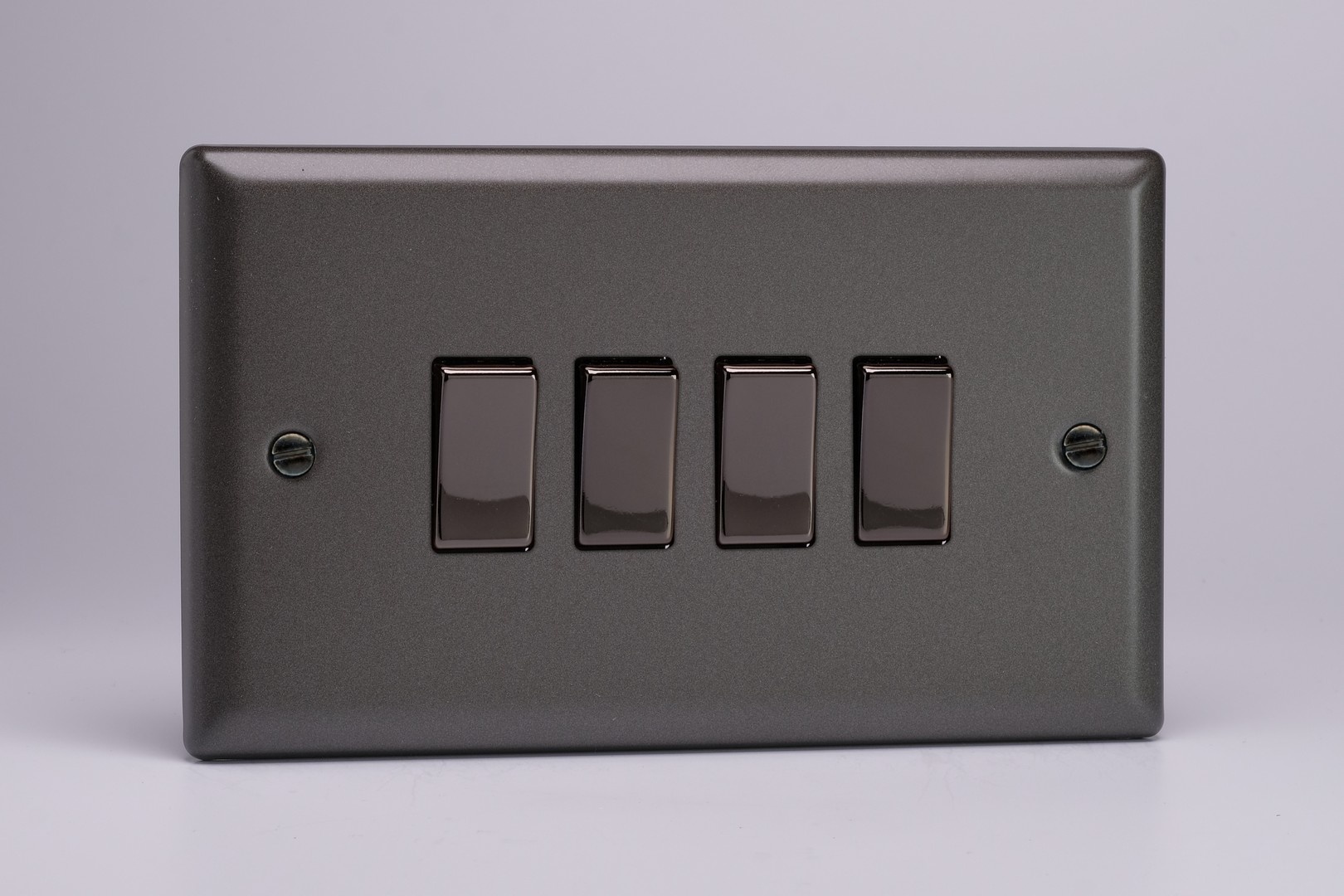 Varilight Classic 4-Gang 10A 1- or 2-Way Rocker Switch (Twin Plate ...