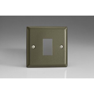 Varilight Classic 1-Gang PowerGrid Plate including Yoke (Single Plate)  Graphite 21