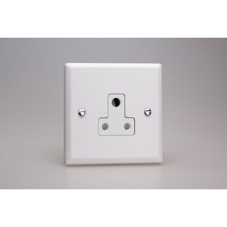 Varilight Urban 1-Gang 5A Round Pin Socket  White Chalk White White