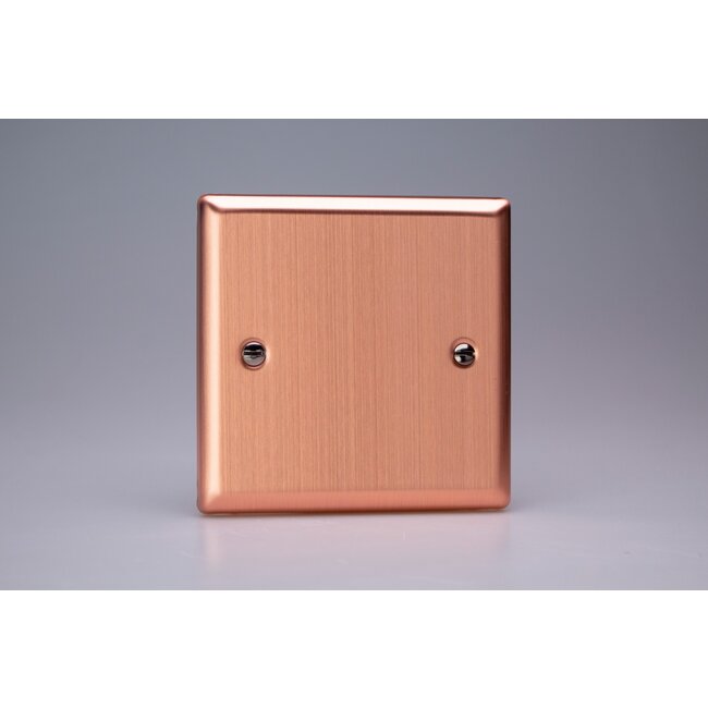 Varilight Urban Single Blank Plate  Brushed Copper