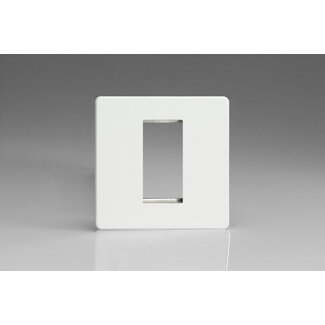 Varilight Screwless DataGrid Plate (1 Grid Space)  Premium White