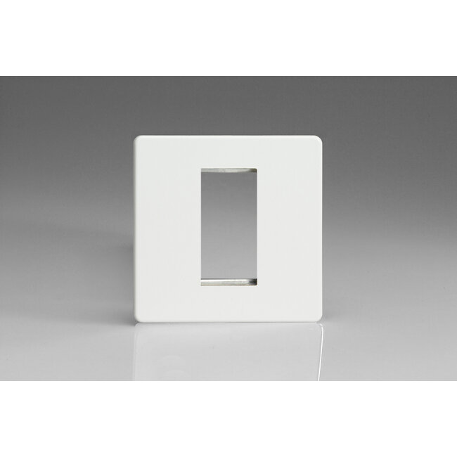 Varilight Screwless DataGrid Plate (1 Grid Space)  Premium White