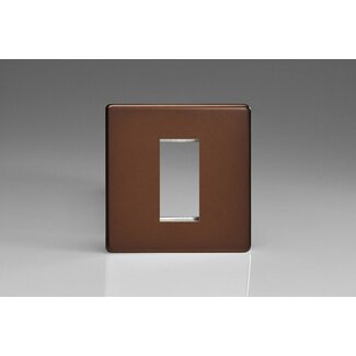 Varilight Screwless DataGrid Plate (1 Grid Space)  Mocha