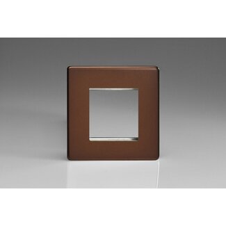 Varilight Screwless DataGrid Plate (2 Grid Spaces)  Mocha