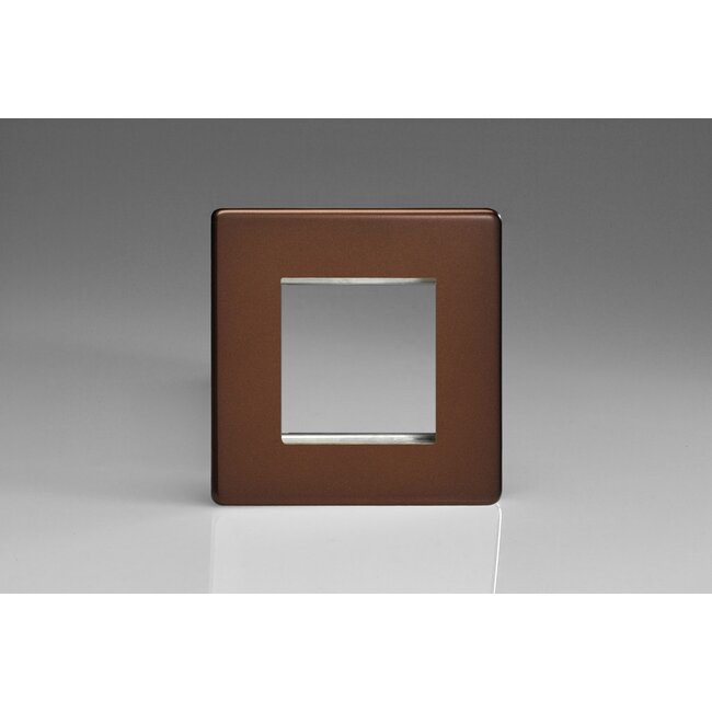 Varilight Screwless DataGrid Plate (2 Grid Spaces)  Mocha