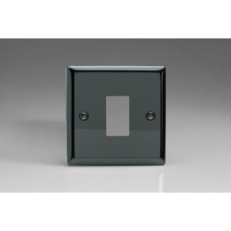 Varilight Classic 1-Gang PowerGrid Plate including Yoke (Single Plate)  Iridium