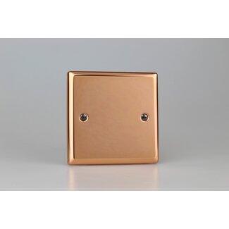 Varilight Urban Single Blank Plate  Polished Copper