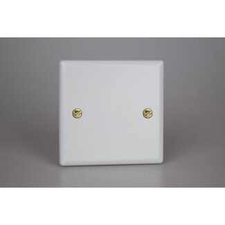 Varilight Vogue Single Blank Plate  Matt White